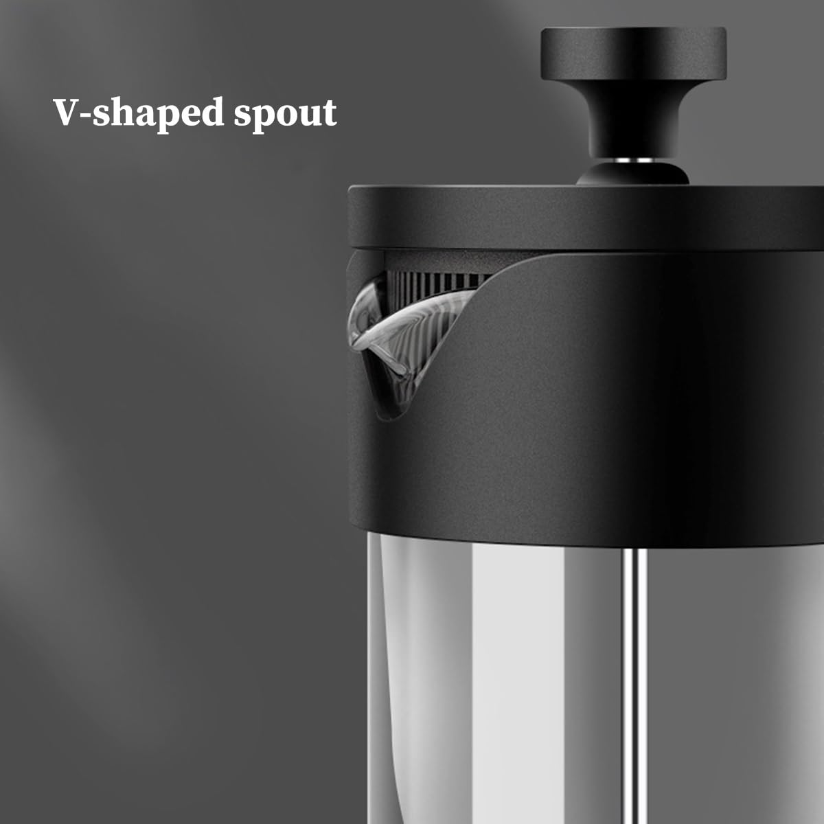 French Press Coffee Maker with 3-level Filter System, Stainless Steel, Borosilicate Glass, 1000ml V134392