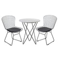 Black Metal Dining Chair with Cushion Set of 4 Y58100