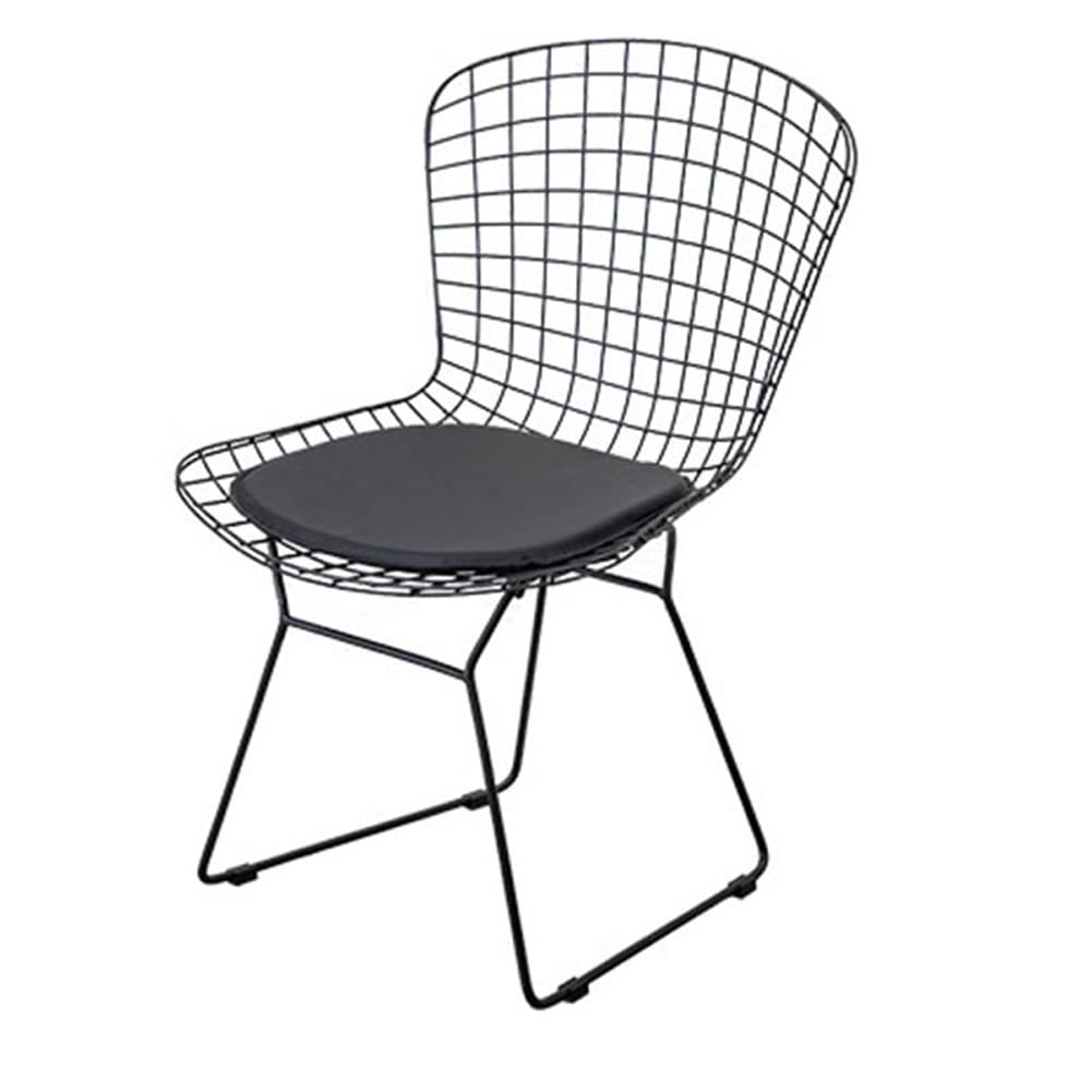Black Metal Dining Chair with Cushion Set of 4 Y58100