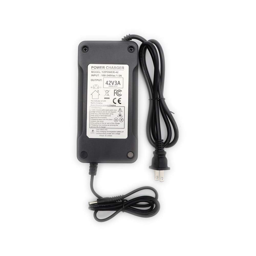 42V 3A Power Supply Adapter Charger with 5.5x2.5mm DC Plug and 5.5x2.1mm Adapter W656214