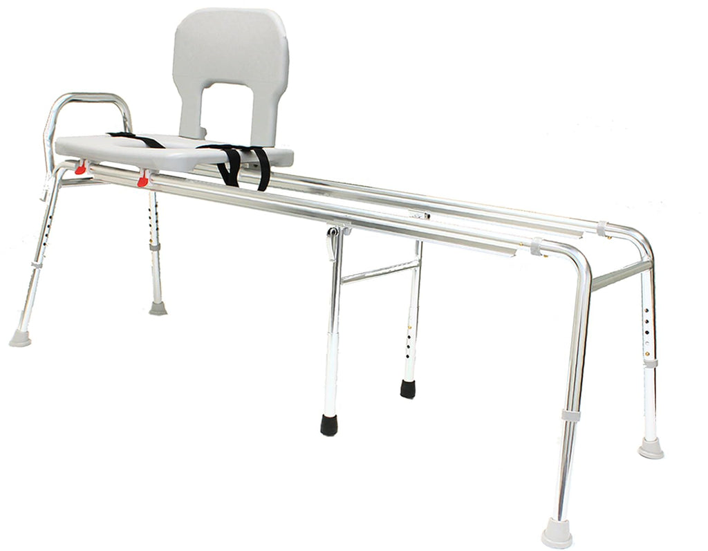Toilet-to-Tub Transfer Bench with Cut Out Seat T3398