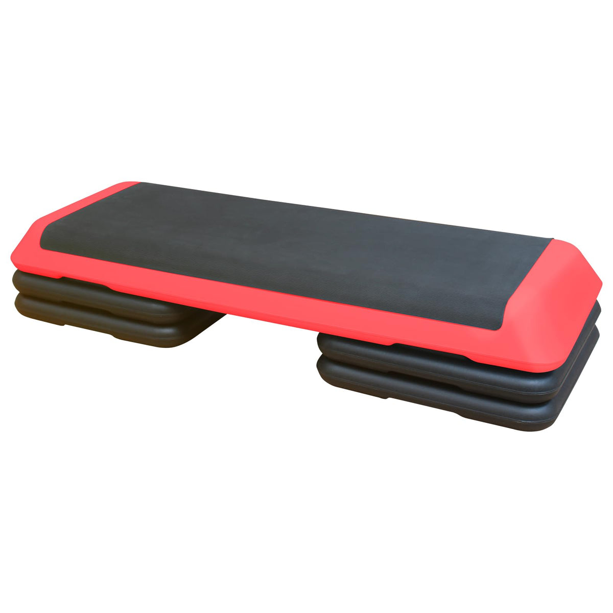 Adjustable Aerobic Workout Step Platform with 4 Stackable Risers O7329