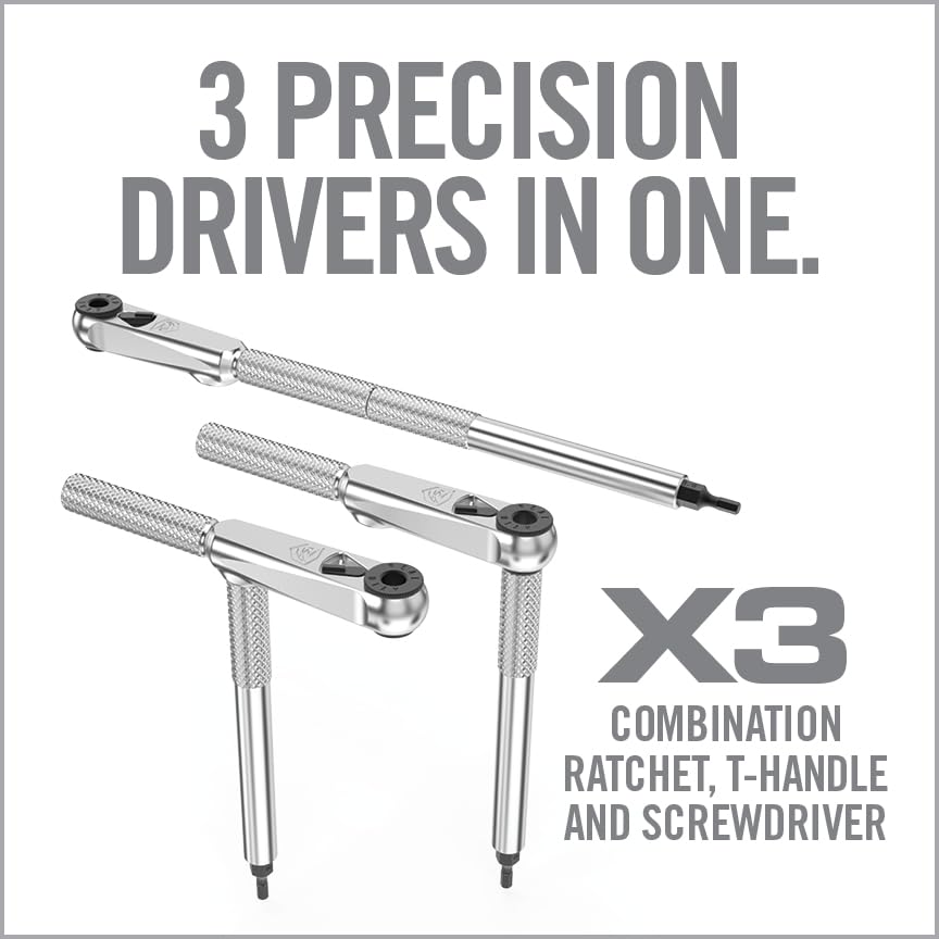 Torque Screwdriver & Ratcheting Driver Tool Set with 12 Bits & Storage Case O5870