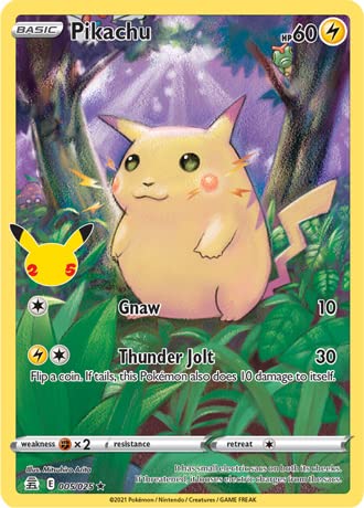 Pokémon Celebrations Pikachu 25th Anniversary Full Art Rare Holo Y45885