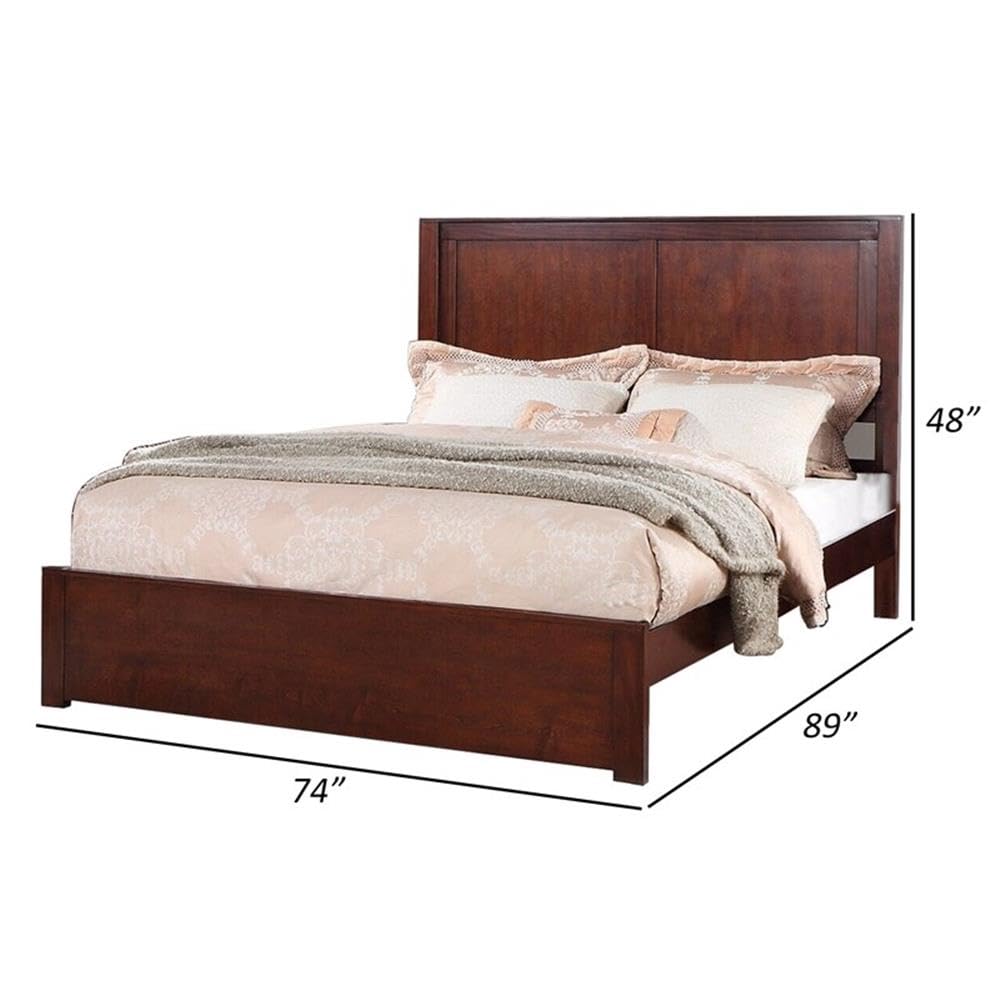 California King Solid Wood Platform Bed with Underbed Storage E3785