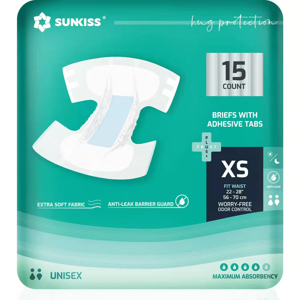 Adult Diapers XSmall 60 Count & Wet Wipes 200 Count K4900