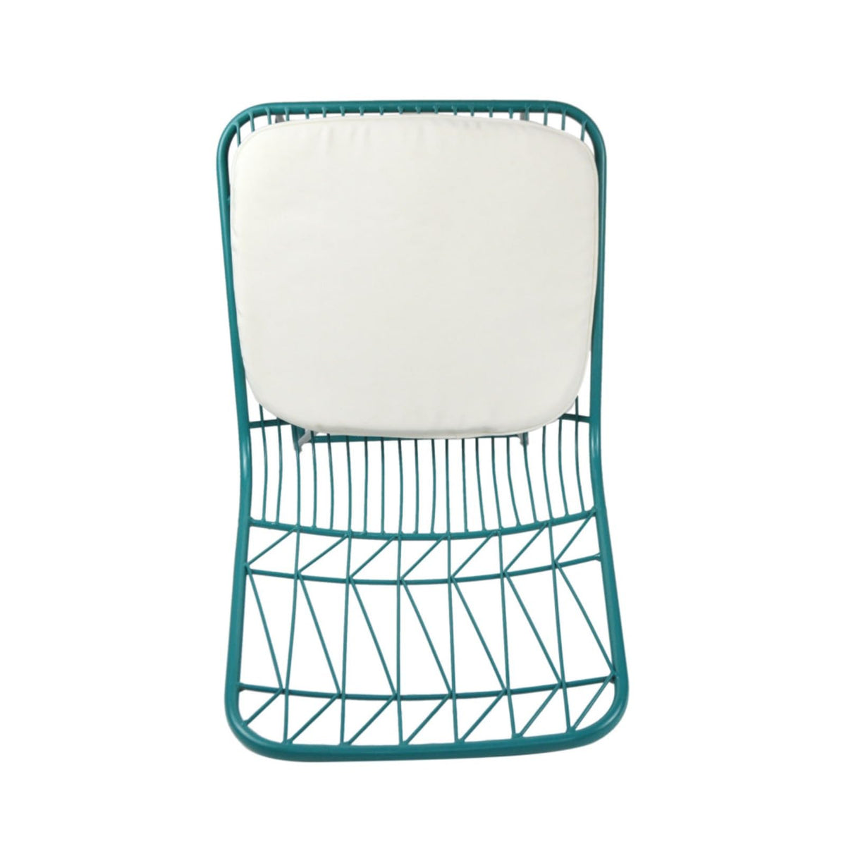 Teal Iron Patio Bar Stools with Cushion, Set of 2 O451373