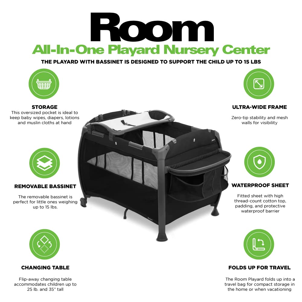 Black Playard, Bassinet, Changing Table P42117
