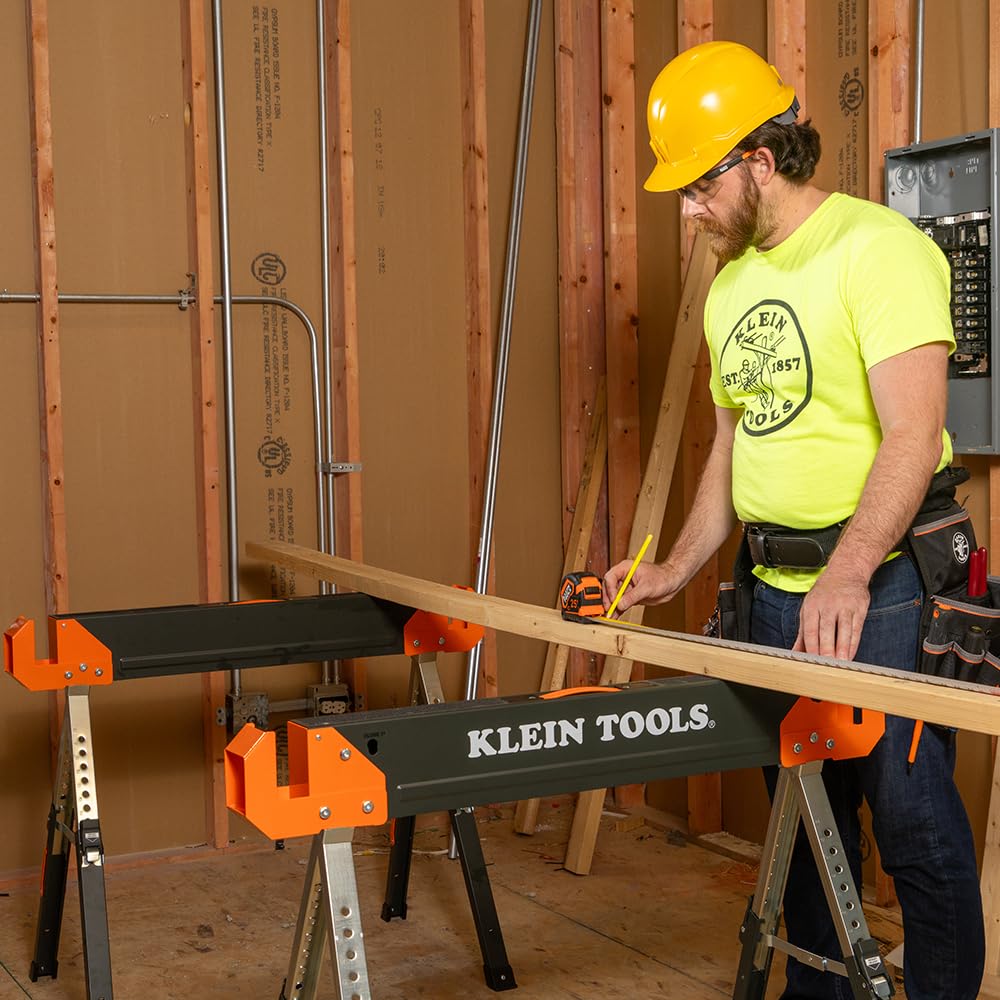 Folding Sawhorse 26-Inch to 32-Inch Adjustable Height 1-Pack I744551