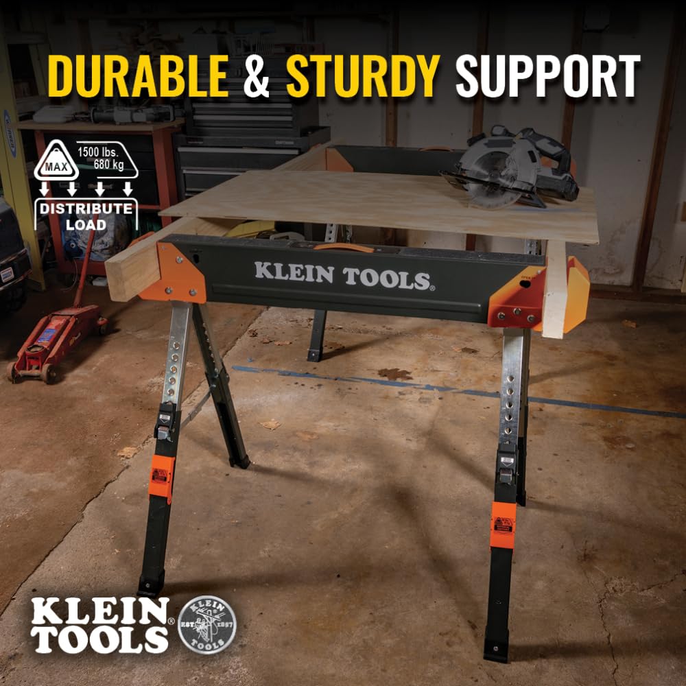 Folding Sawhorse 26-Inch to 32-Inch Adjustable Height 1-Pack I744551