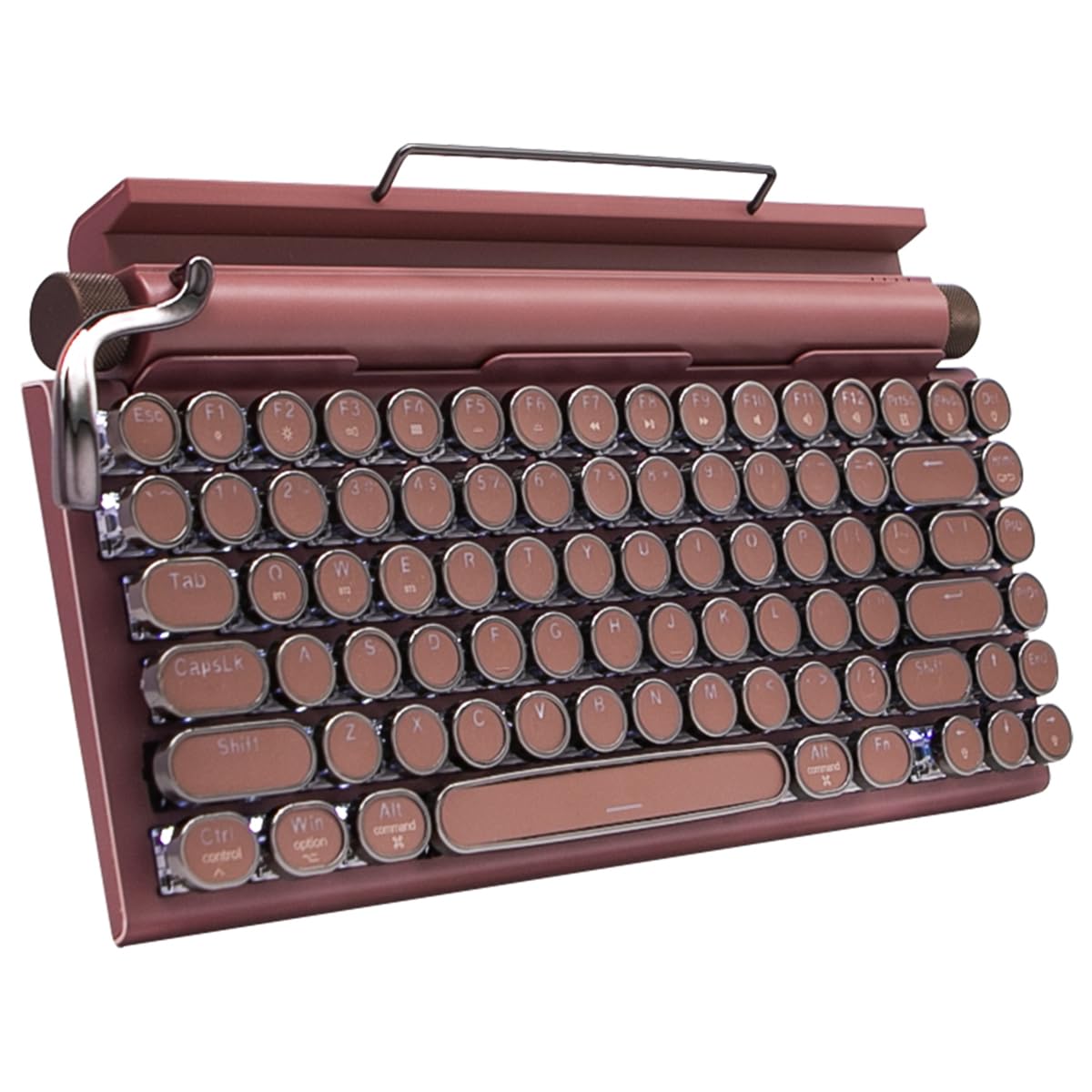 Wireless Mechanical Keyboard with Tablet Stand (Brown) D694573