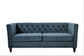 Prussian Blue Velvet Three Seater Sofa W179518