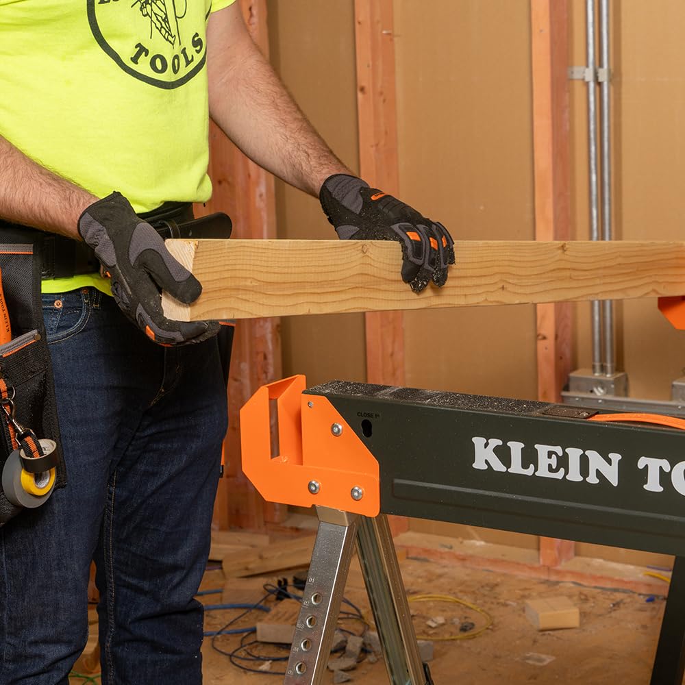 Folding Sawhorse 26-Inch to 32-Inch Adjustable Height 1-Pack I744551