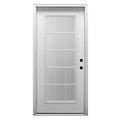 Fiberglass Smooth Primed Left Hand In-Swing Prehung Front Door 15 Lite Clear Glass 36" x 80" Z500