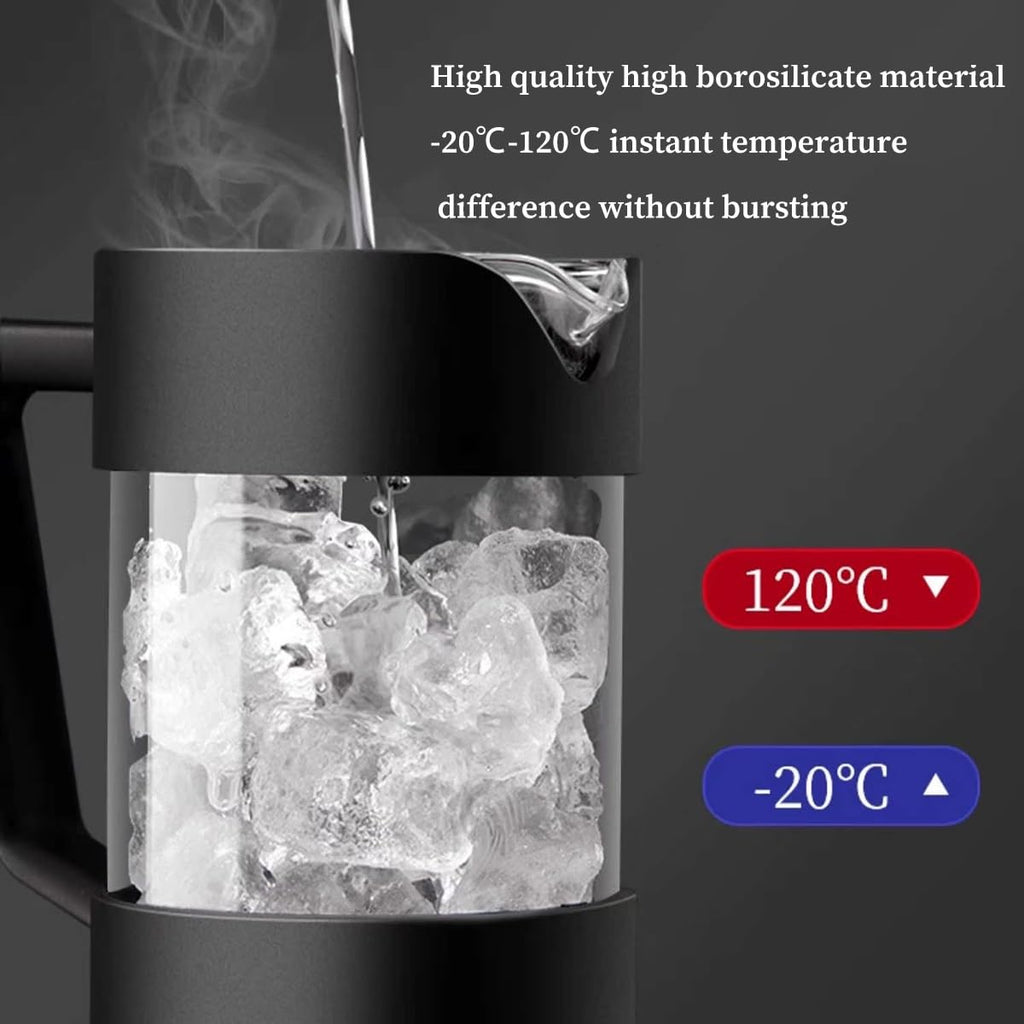 French Press Coffee Maker with 3-level Filter System, Stainless Steel, Borosilicate Glass, 1000ml V134392