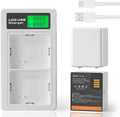 LCD Dual Charger with 2-Pack Batteries 3.85V 4800mAh N1671