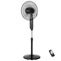 16 inch Oscillating Pedestal Fan with Remote Control, Black P447273
