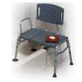 Adjustable Height Heavy Duty Transfer Bench with Back Non-Slip Seat F920150