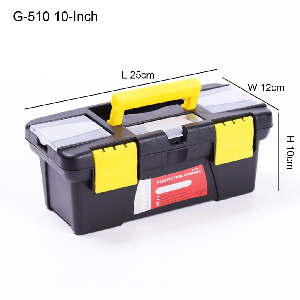 10" Plastic Tool Box with Removable Tool Tray G908