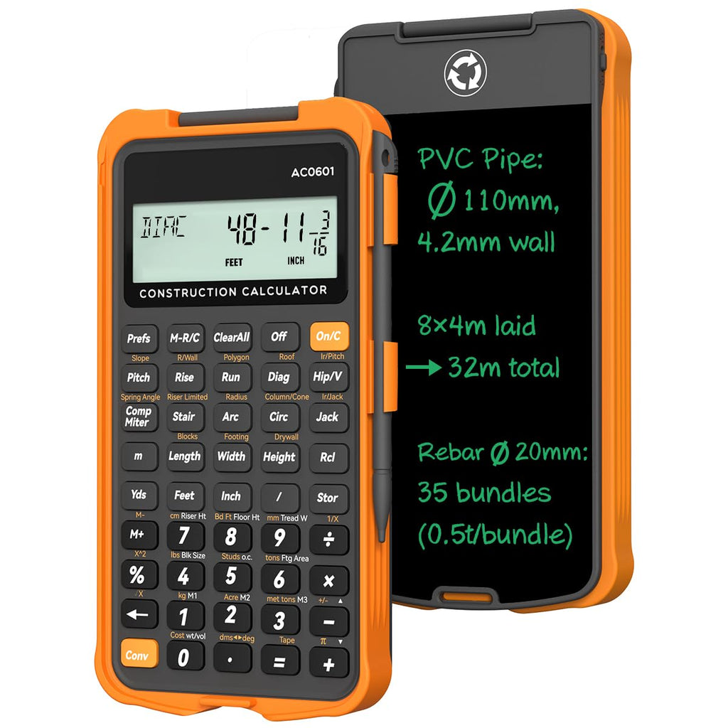 Construction Calculator with Writing Tablet N9934