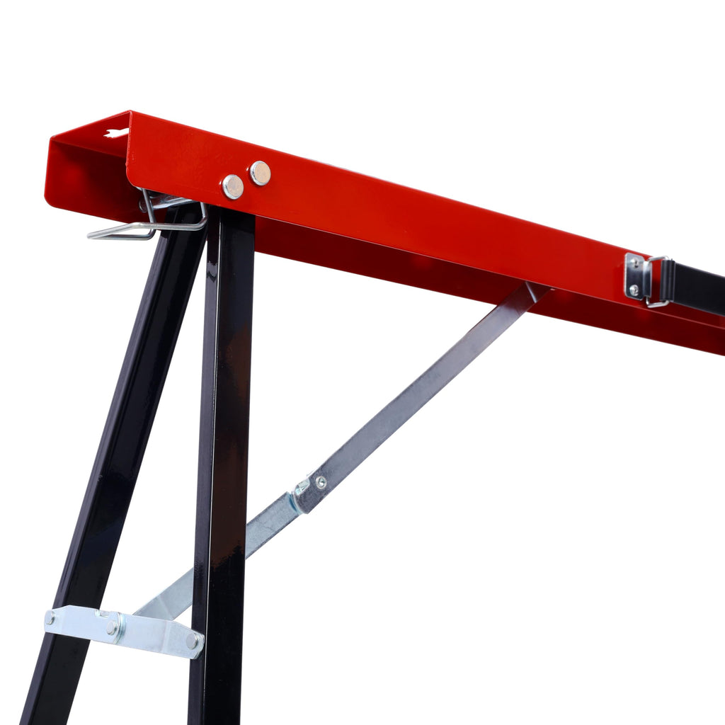 Black and Yellow Steel Folding Sawhorse Set 2-Pack Z4085