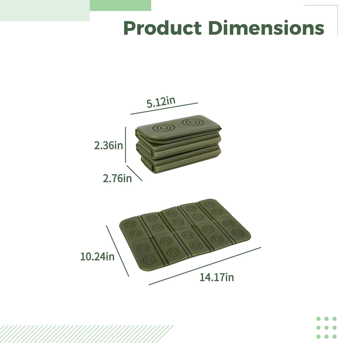 2 Pcs Waterproof Foam Camping Mat and Seat Cushion W8382