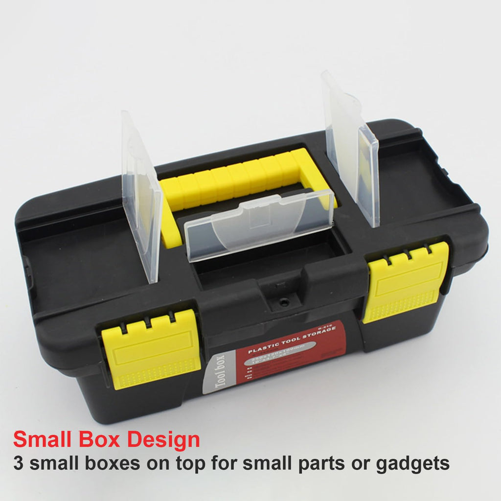 10" Plastic Tool Box with Removable Tool Tray G908