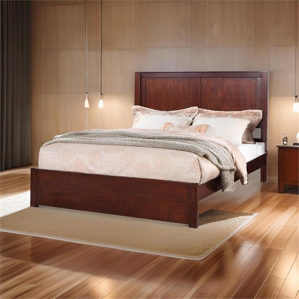 California King Solid Wood Platform Bed with Underbed Storage E3785