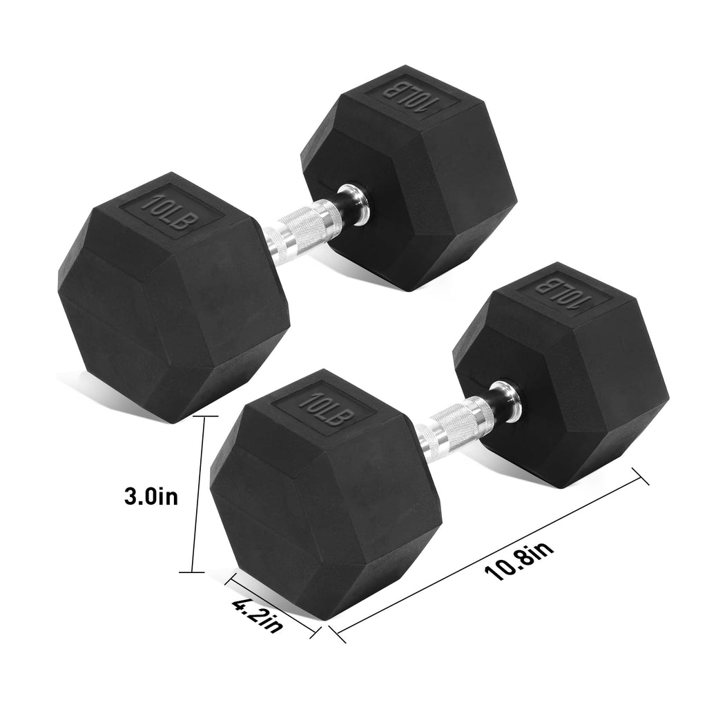 15 lb-550 lb Rubber Hex Dumbbell Set W31317