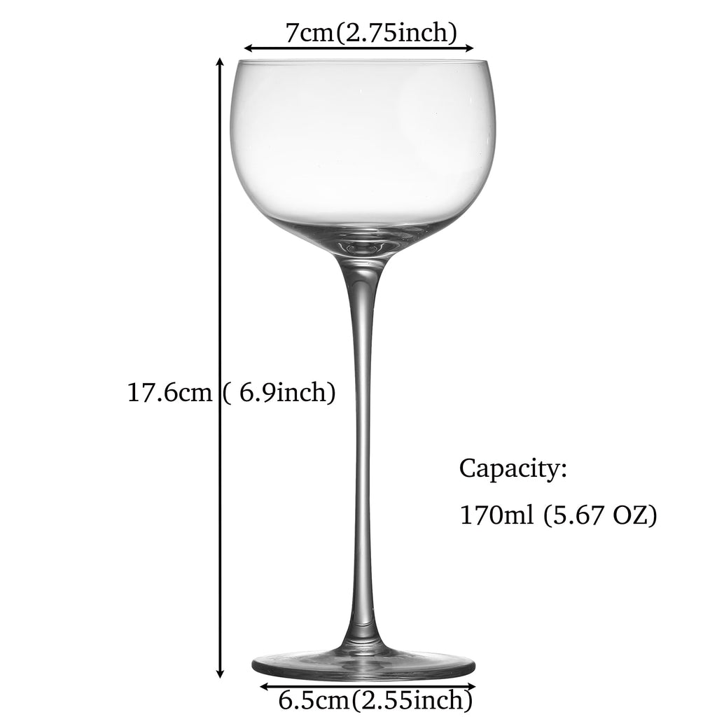 Crystal Cocktail Coupe Glasses, Set of 6 E8545