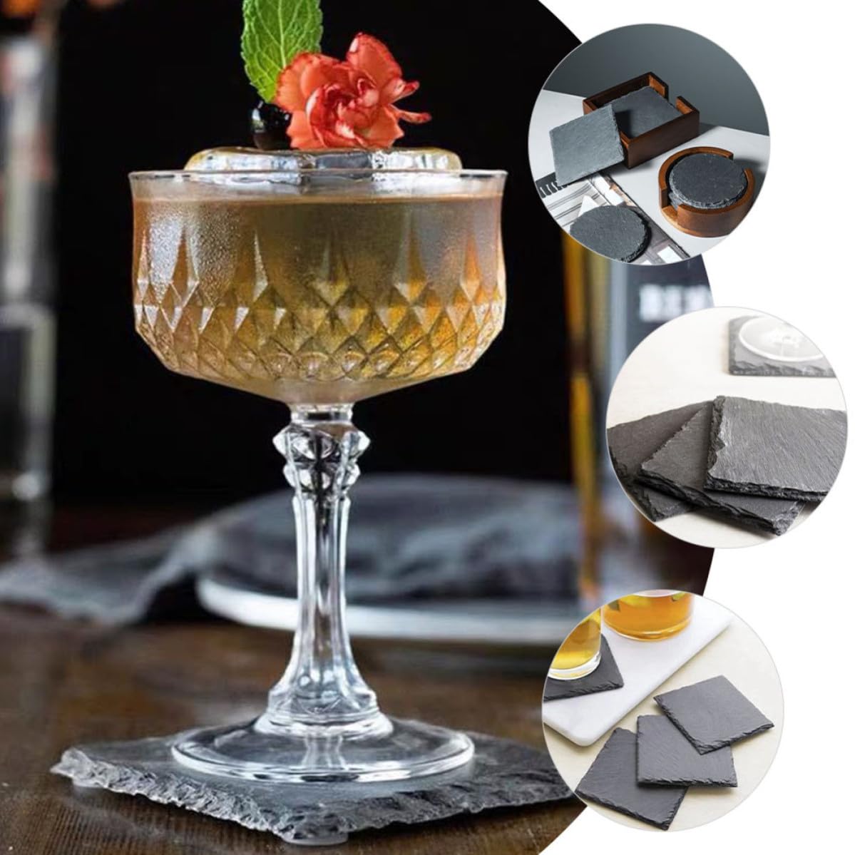 Natural Stone Table Coasters G334951
