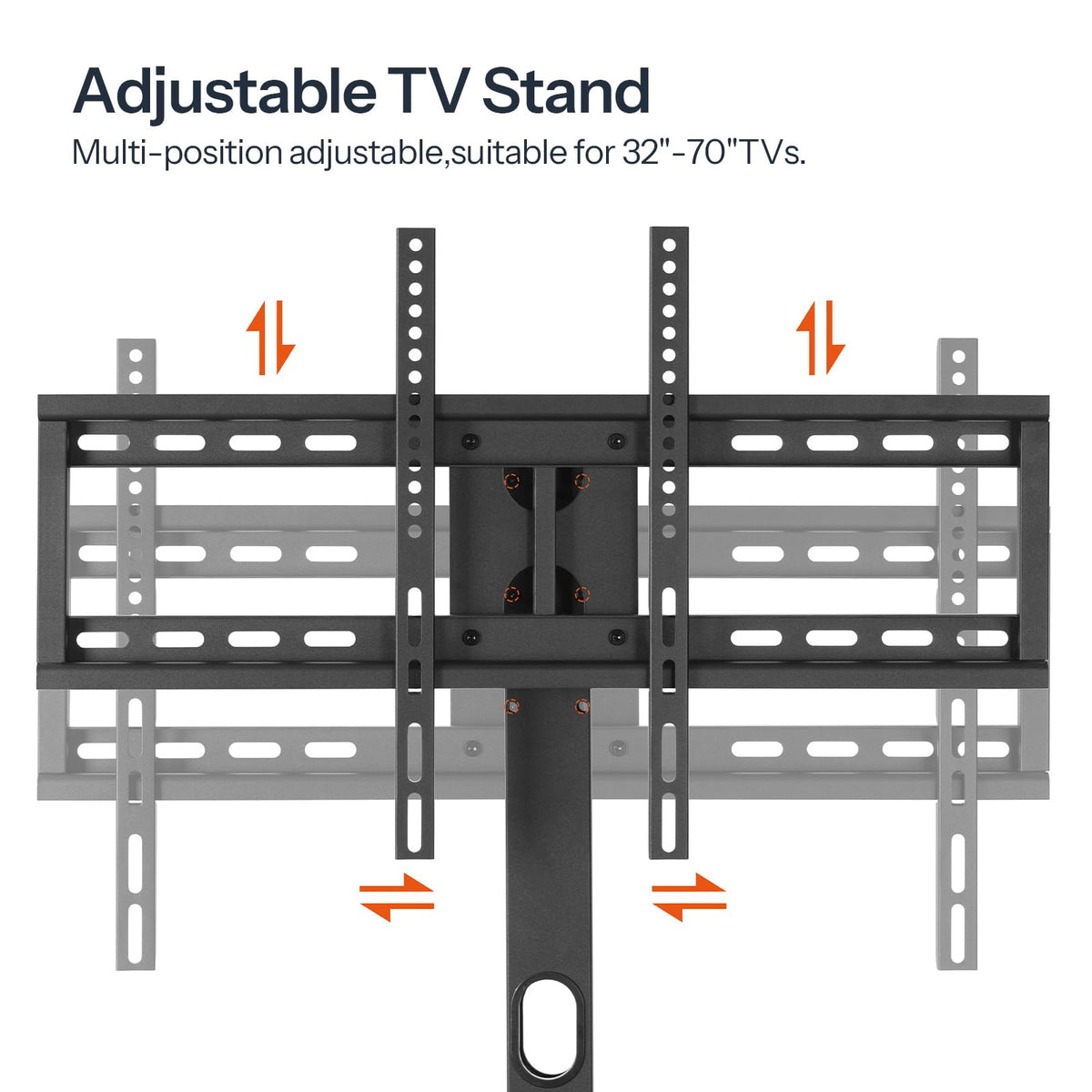 Rustic Brown 3-Tier TV Stand with Swivel Mount and Power Outlet D250858