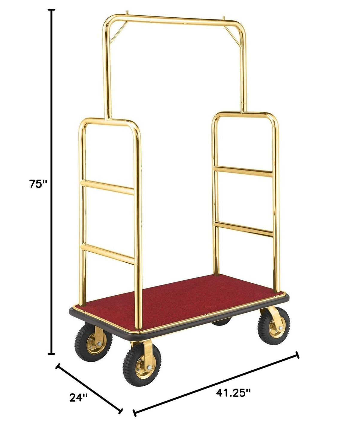 Gold Stainless Steel Bellman Cart V2553