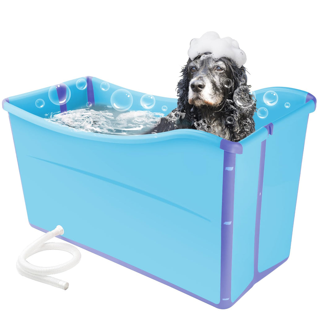 Collapsible Extra Large Dog Bathtub with Drainage Pipe D832