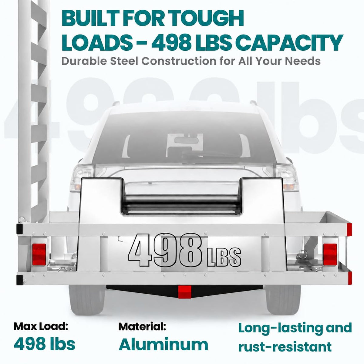 Aluminum Hitch Cargo Carrier with Ramp T998