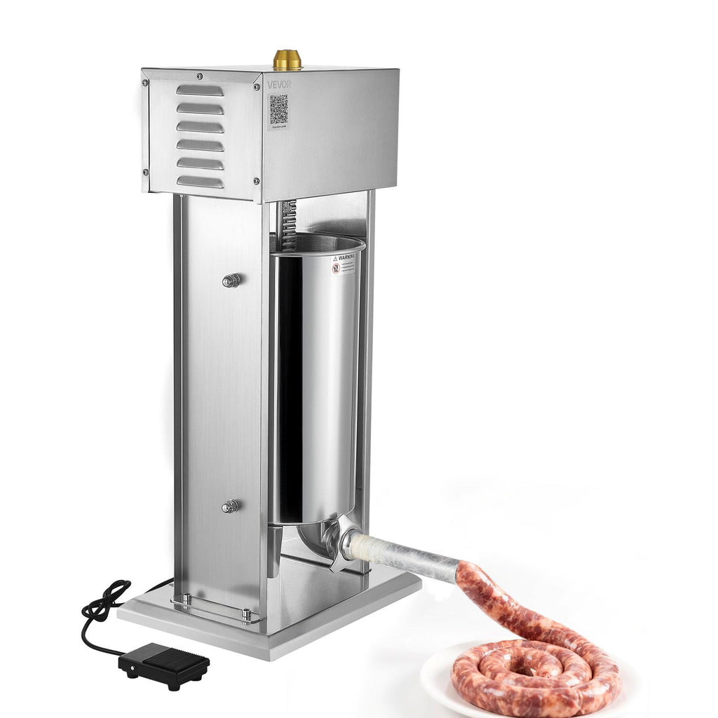 15 L Stainless Steel Electric Sausage Stuffer with 4 Stuffing Tubes G234