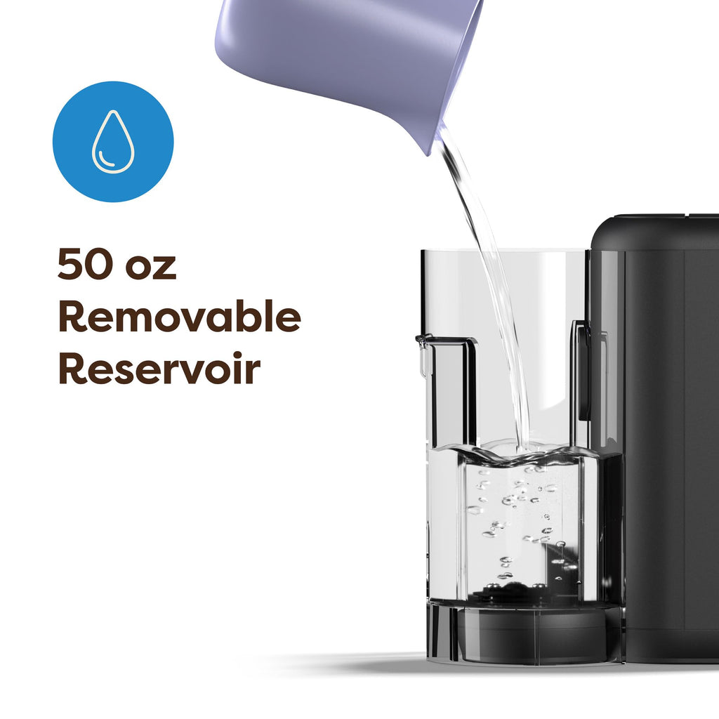 Single-Serve K-Cup Pod Coffee Maker, 3 Cup Sizes, 50 oz Removable Reservoir, Matte Black T71401