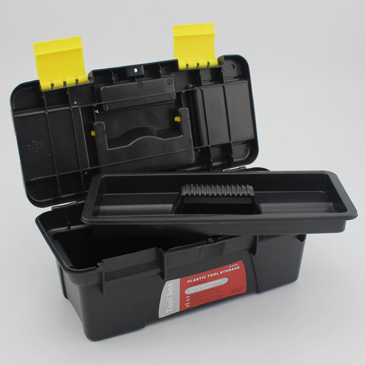 10" Plastic Tool Box with Removable Tool Tray G908