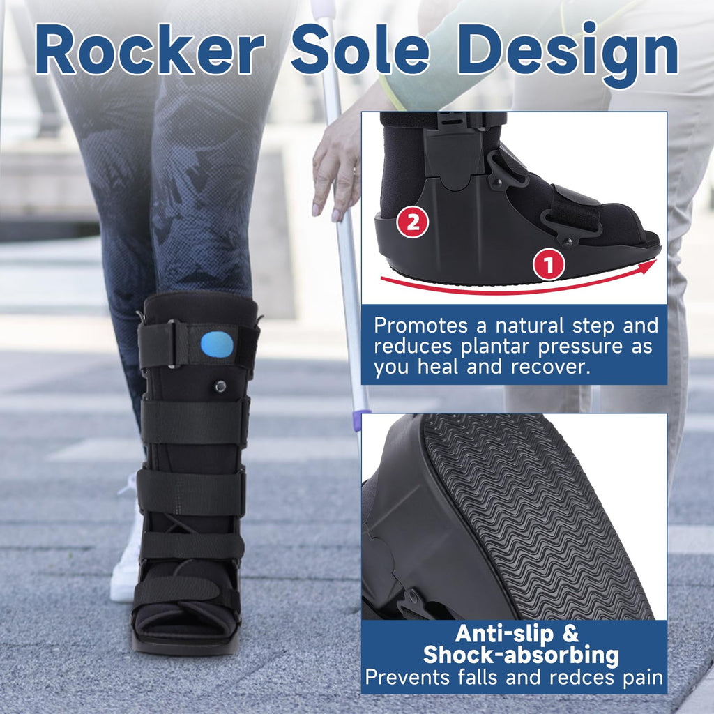 Black Small Tall Inflatable Walking Boot A951281