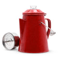 10 Cups Enamel Camping Percolator Coffee Pot J345