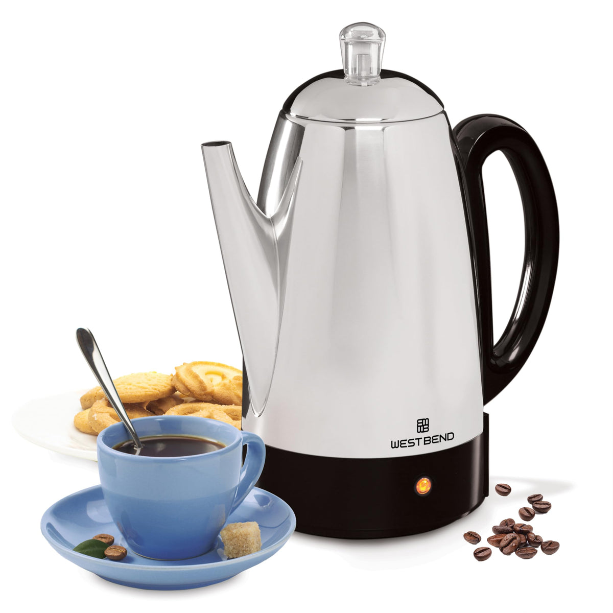 12-Cup Stainless Steel Electric Percolator Coffee Maker U6037