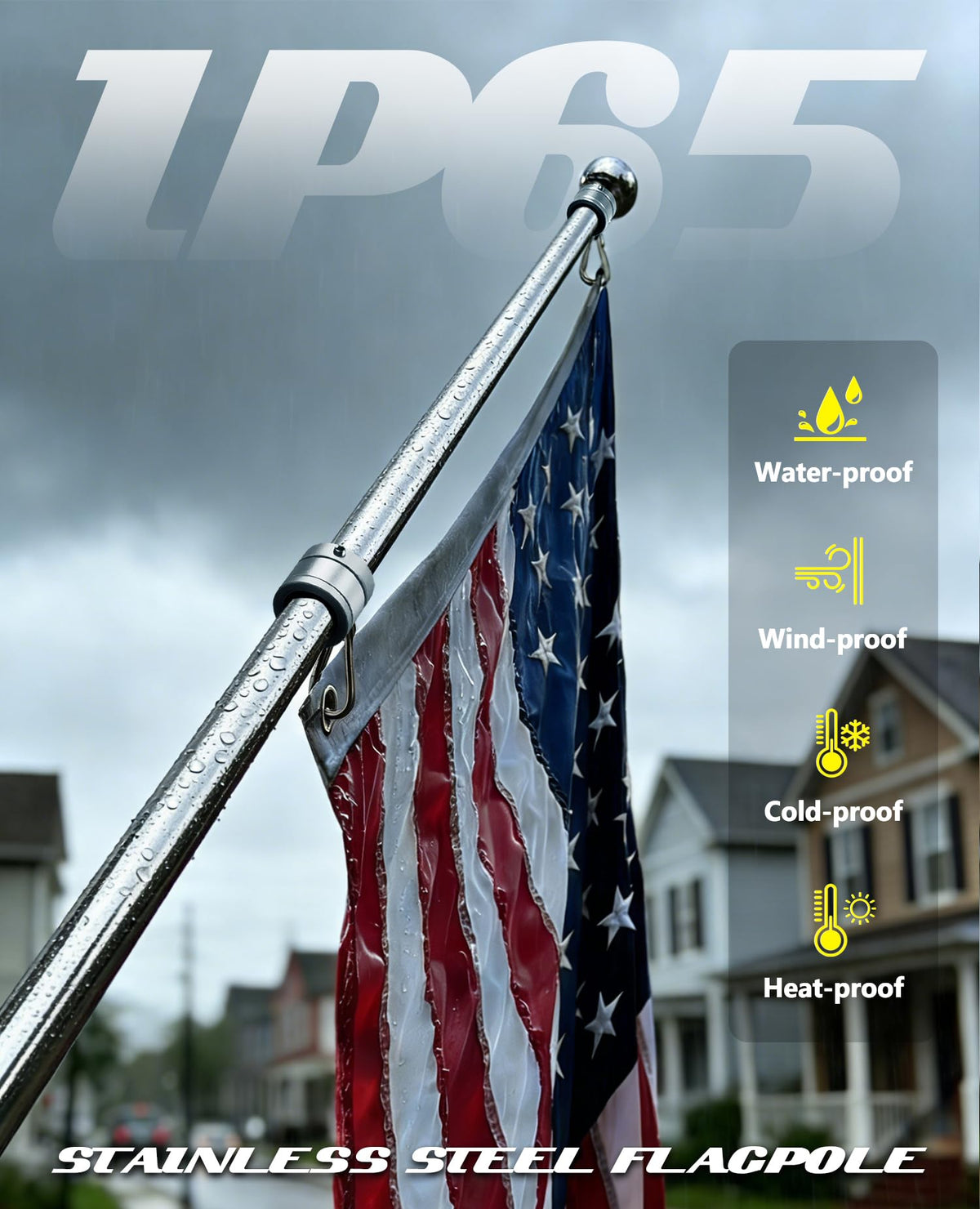 Heavy Duty Stainless Steel Flag Pole E99356