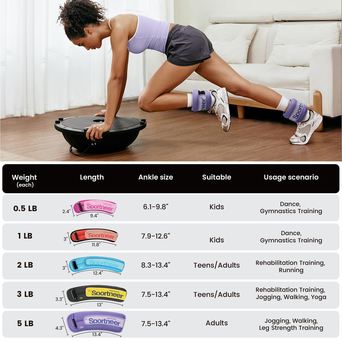 Ankle Weights 1 Pair V3421