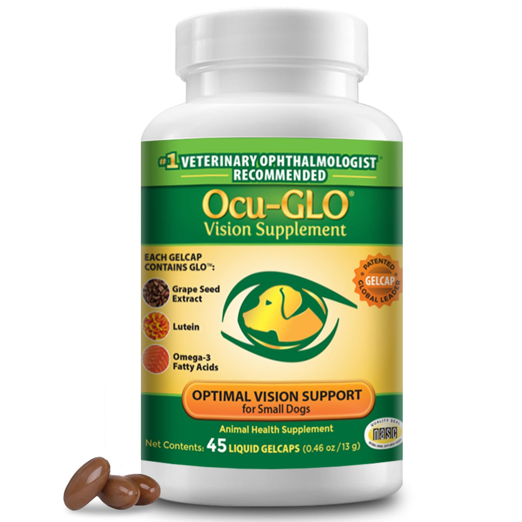 Lutein Omega-3 Liquid Gelcaps Vision Supplement for Small Dogs X77501