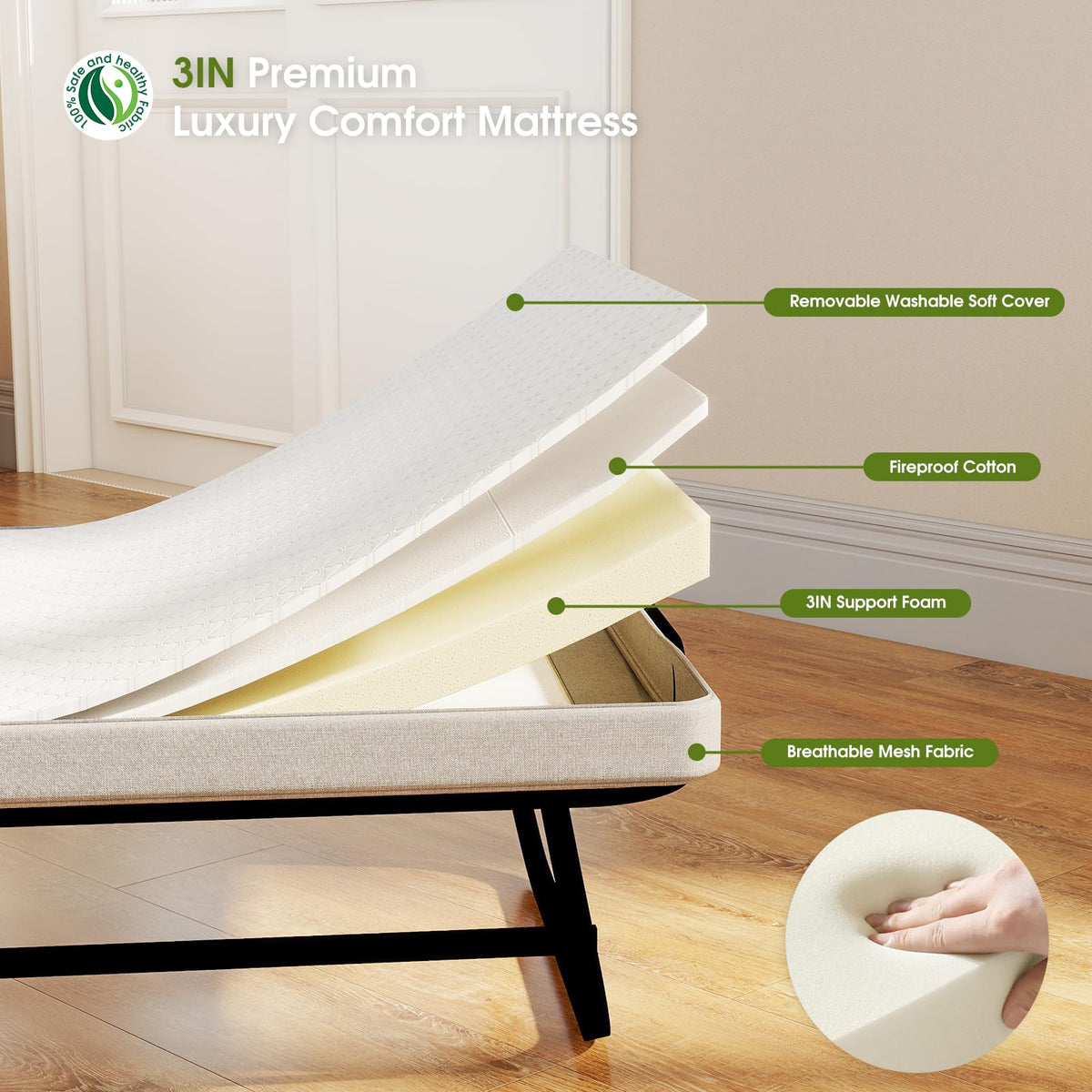 Folding Bed 75" x 31" A333302