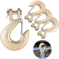 4-Pack 3/8-Inch Clevis Slip Hooks with Safety Latch E76614