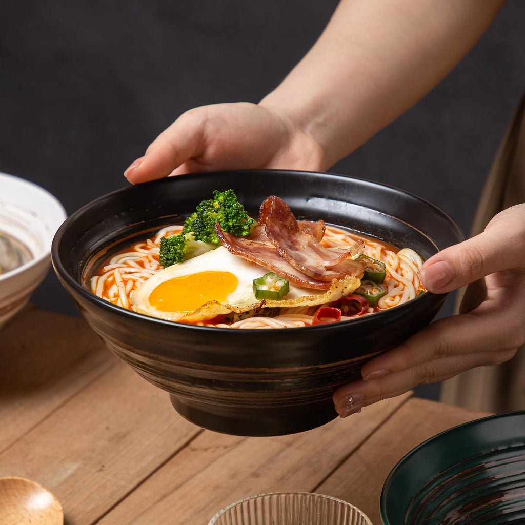 Multicolor Ceramic Ramen Bowl Set of 4 R3575