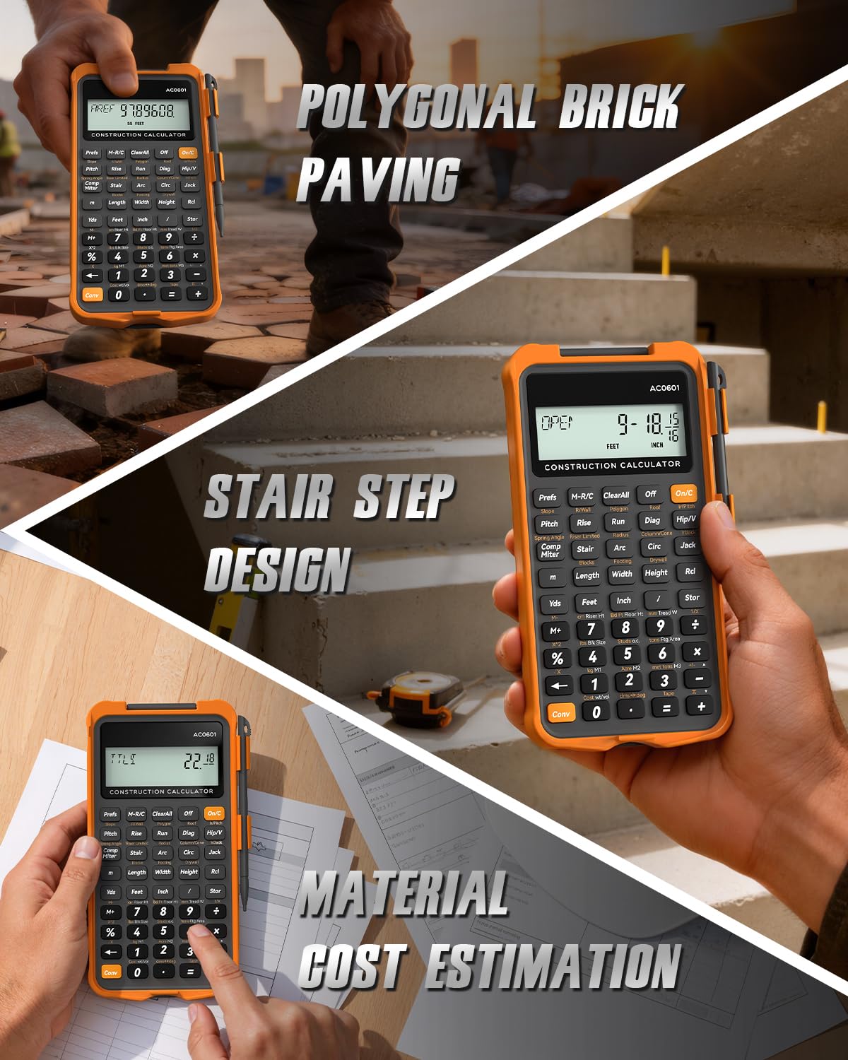 Construction Calculator with Writing Tablet N9934