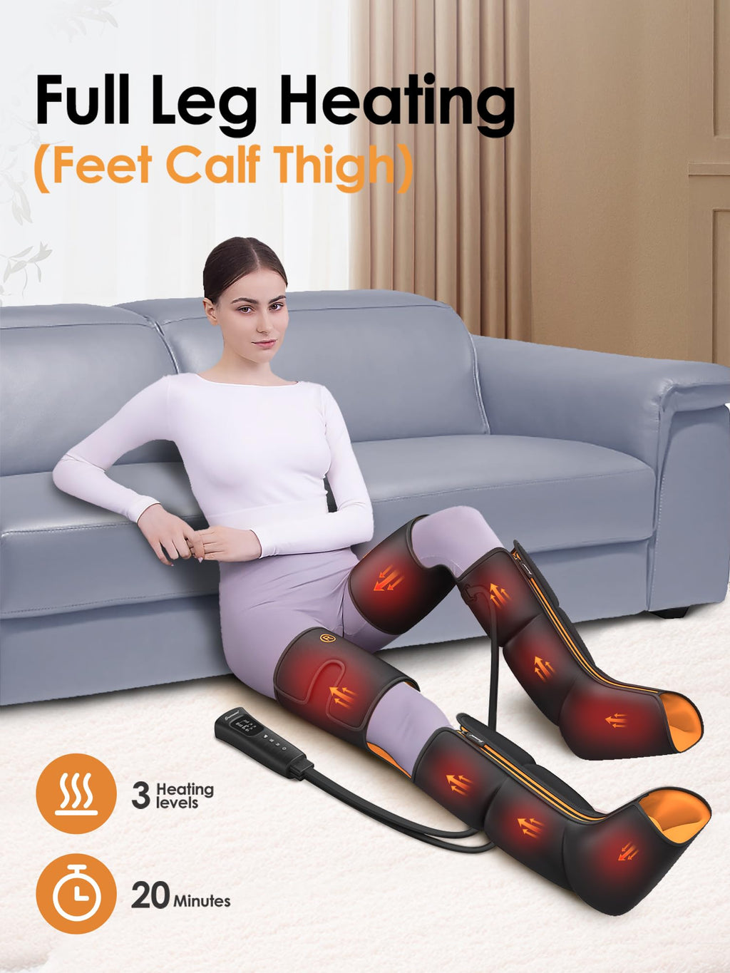 Air Compression Leg Massager with Heat T80104