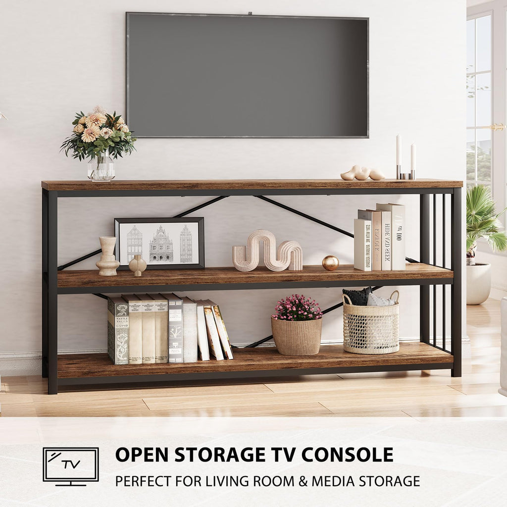 70 Inch Rustic Brown Console Table E31034